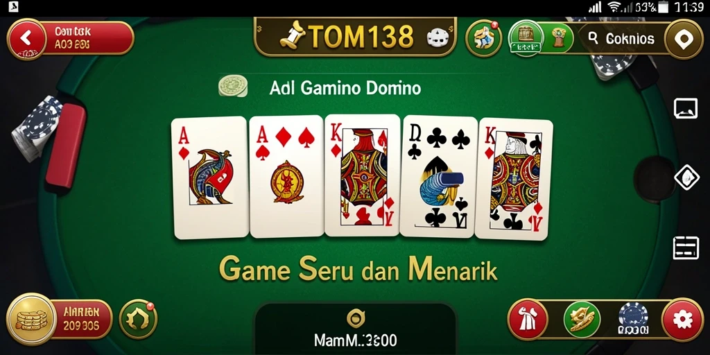 Tampilan gameplay domino yang seru dan interaktif.