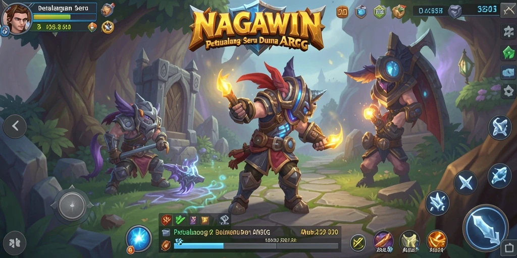 Tampilan gameplay seru NAGAWIN dalam dunia ARPG.