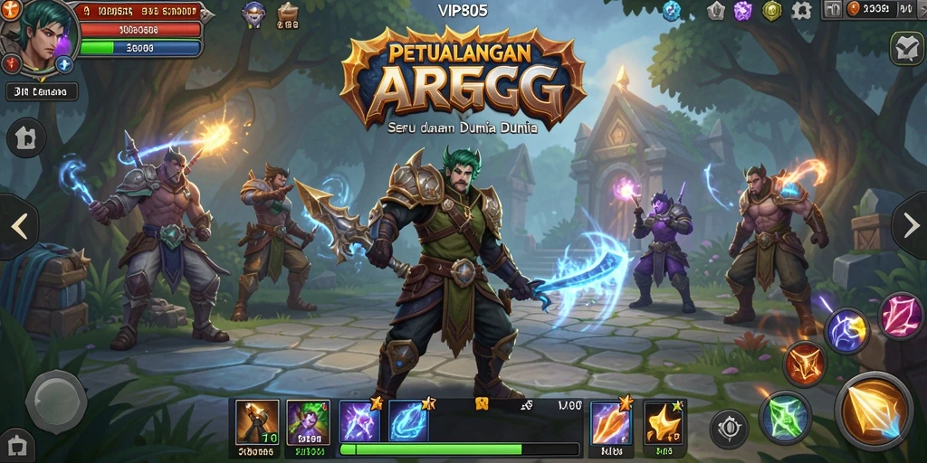 Tampilan gameplay mendebarkan dari VIP805 dalam pertarungan ARPG.